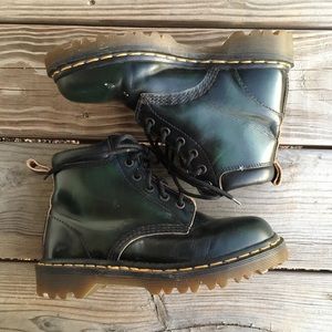 Dark Green Dr Martens boots